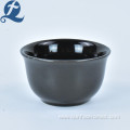 Custom Personalized Stoneware Ceramic Black Soup Bowl Set